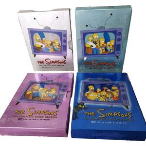 The Simpsons Complete Seasons 1-4 Box DVD Sets - USED: GOOD! 1 2 3 4